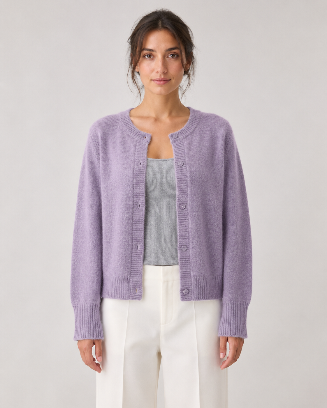 Women's Soft Knit Button-Front Cardigan