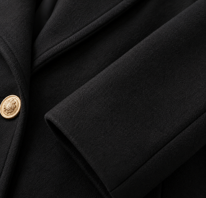 Women's Tailored Longline Tunic Coat with Notched Lapel