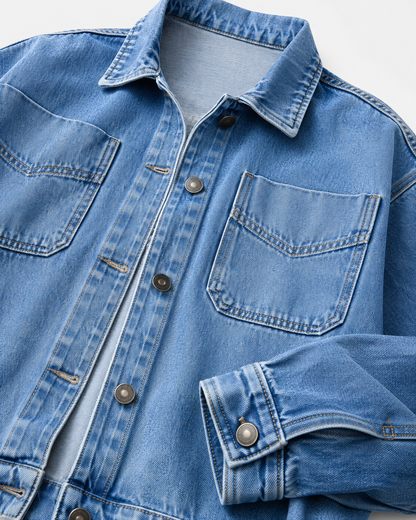 Women's Washed Denim Oversized Jacket