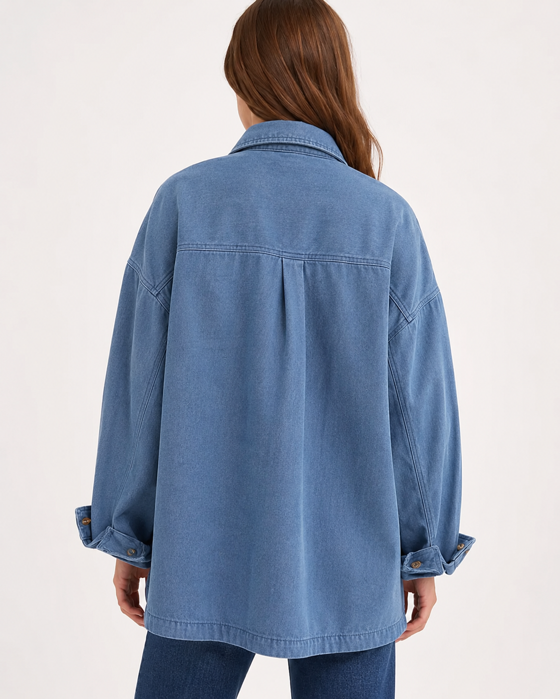 Women's Washed Denim Oversized Jacket