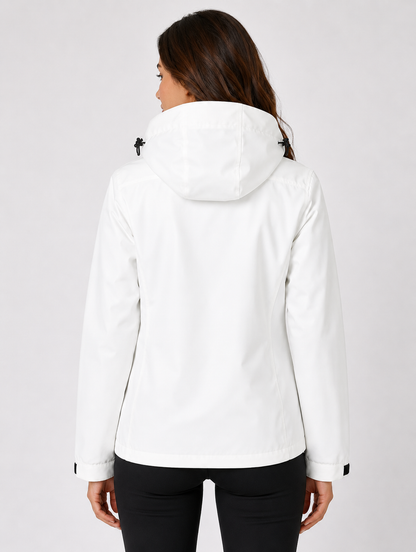 Women's Waterproof Jacket with Removable Hood