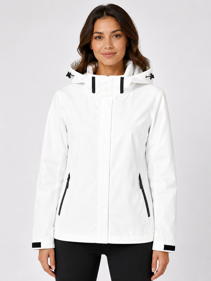 Women's Waterproof Jacket with Removable Hood