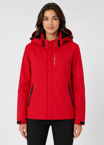Women's Waterproof Jacket with Removable Hood